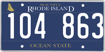 RI license plate 104863