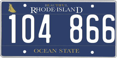 RI license plate 104866