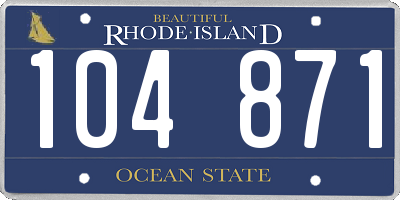 RI license plate 104871