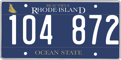 RI license plate 104872