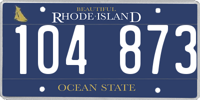 RI license plate 104873