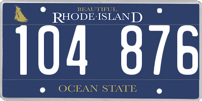 RI license plate 104876