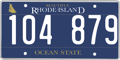RI license plate 104879