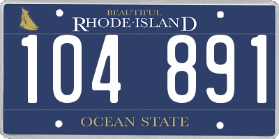 RI license plate 104891