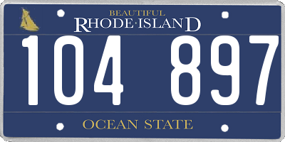 RI license plate 104897