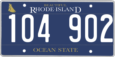 RI license plate 104902