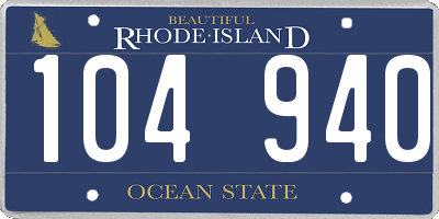 RI license plate 104940