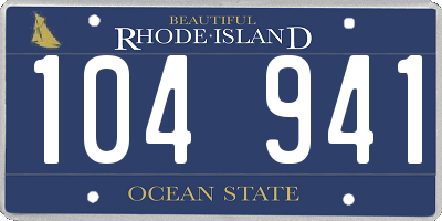 RI license plate 104941
