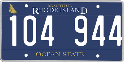 RI license plate 104944