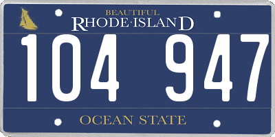 RI license plate 104947