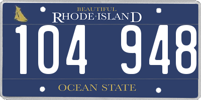 RI license plate 104948