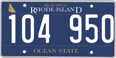 RI license plate 104950