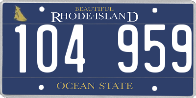 RI license plate 104959