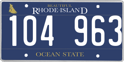 RI license plate 104963