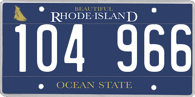 RI license plate 104966