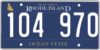 RI license plate 104970