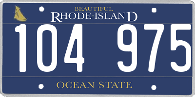RI license plate 104975