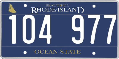 RI license plate 104977