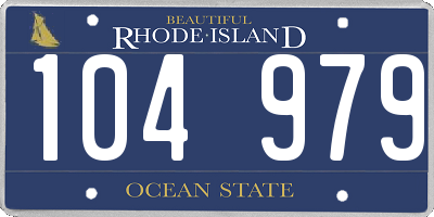 RI license plate 104979