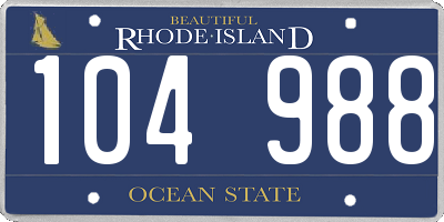 RI license plate 104988