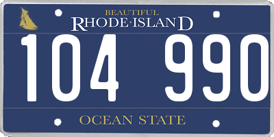 RI license plate 104990