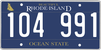 RI license plate 104991