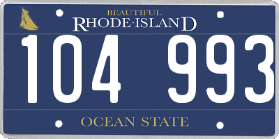 RI license plate 104993