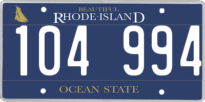 RI license plate 104994