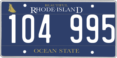 RI license plate 104995