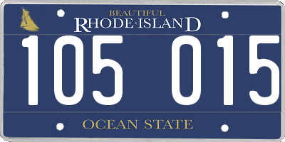 RI license plate 105015