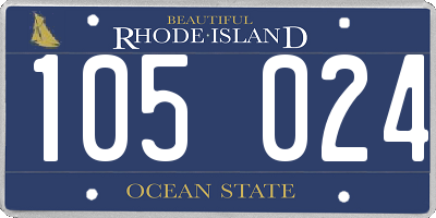 RI license plate 105024