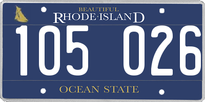 RI license plate 105026