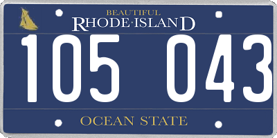 RI license plate 105043