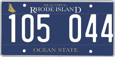 RI license plate 105044