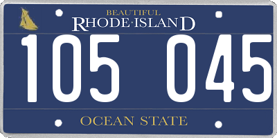 RI license plate 105045