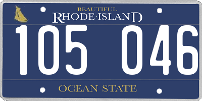 RI license plate 105046