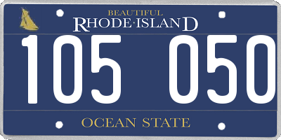 RI license plate 105050