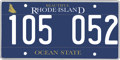 RI license plate 105052