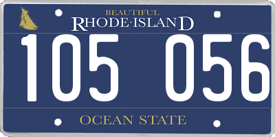 RI license plate 105056