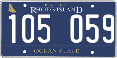 RI license plate 105059