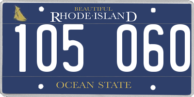 RI license plate 105060