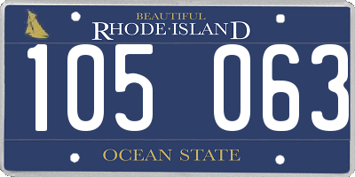 RI license plate 105063