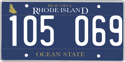 RI license plate 105069