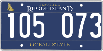 RI license plate 105073
