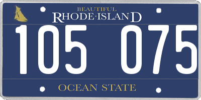 RI license plate 105075