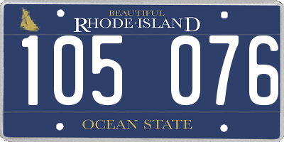 RI license plate 105076