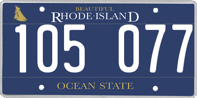 RI license plate 105077