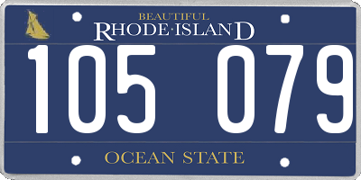 RI license plate 105079