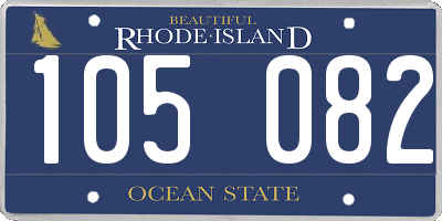 RI license plate 105082
