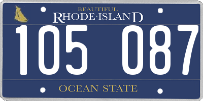 RI license plate 105087